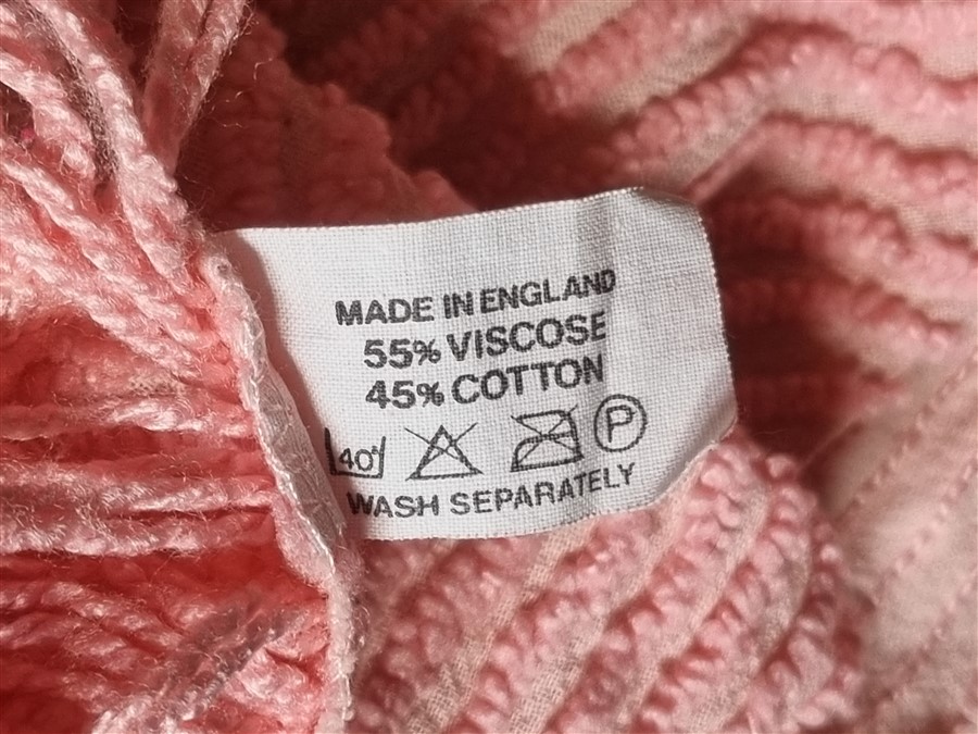 Plaid ou couvre-lit chenille vintage rose