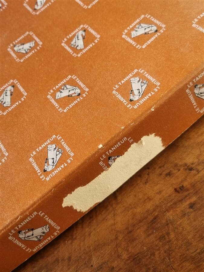 Sous-main vintage en cuir Le Tanneur
