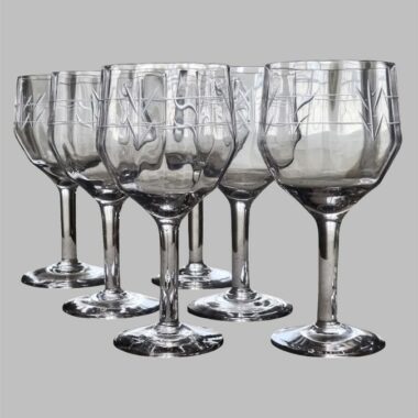 service de 6 verres a pied