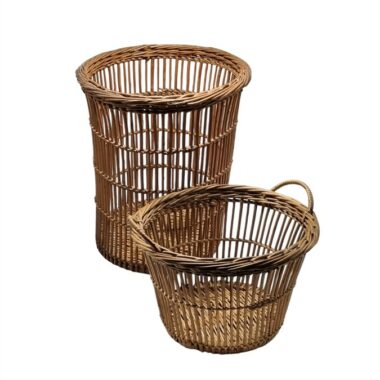 Lot de 2 petites panieres en osier