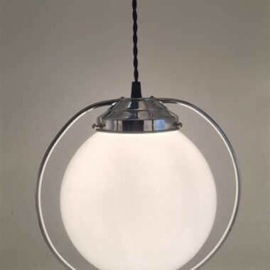 suspension vintage globe opaline