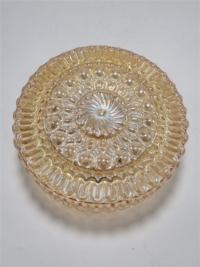 plafonnier vintage en verre irise