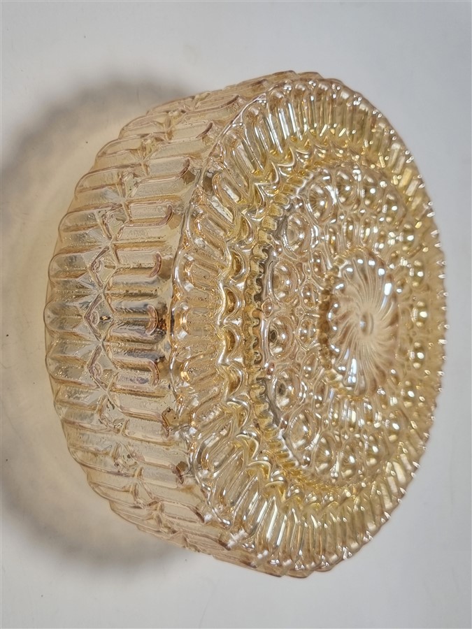 plafonnier vintage en verre irise