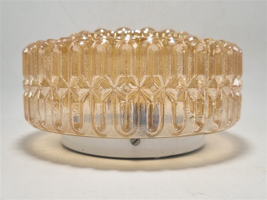 plafonnier vintage en verre irise