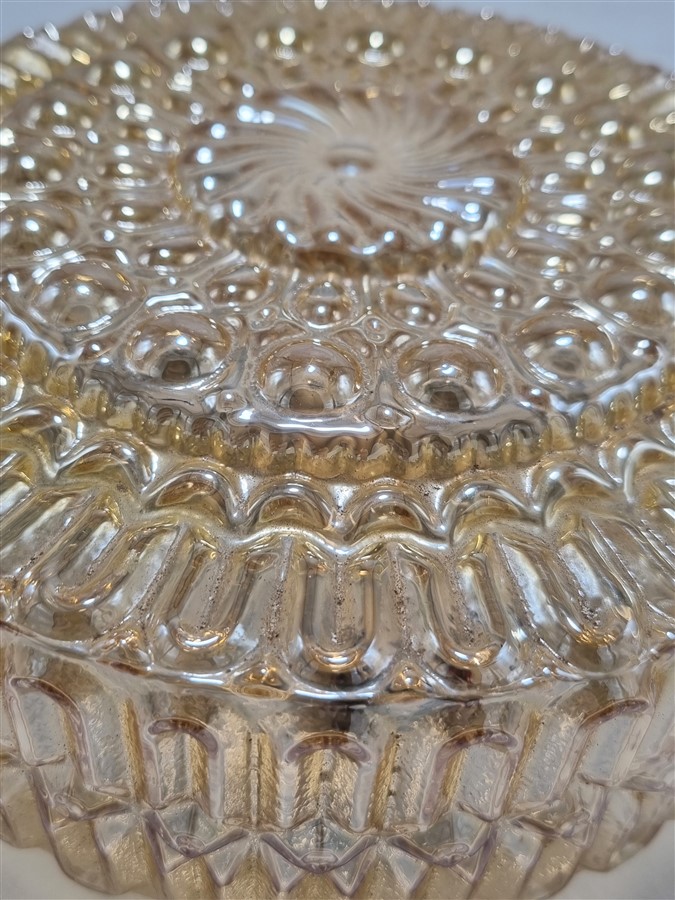 plafonnier vintage en verre irise