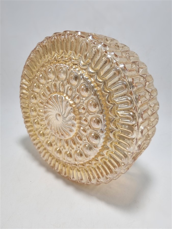 plafonnier vintage en verre irise