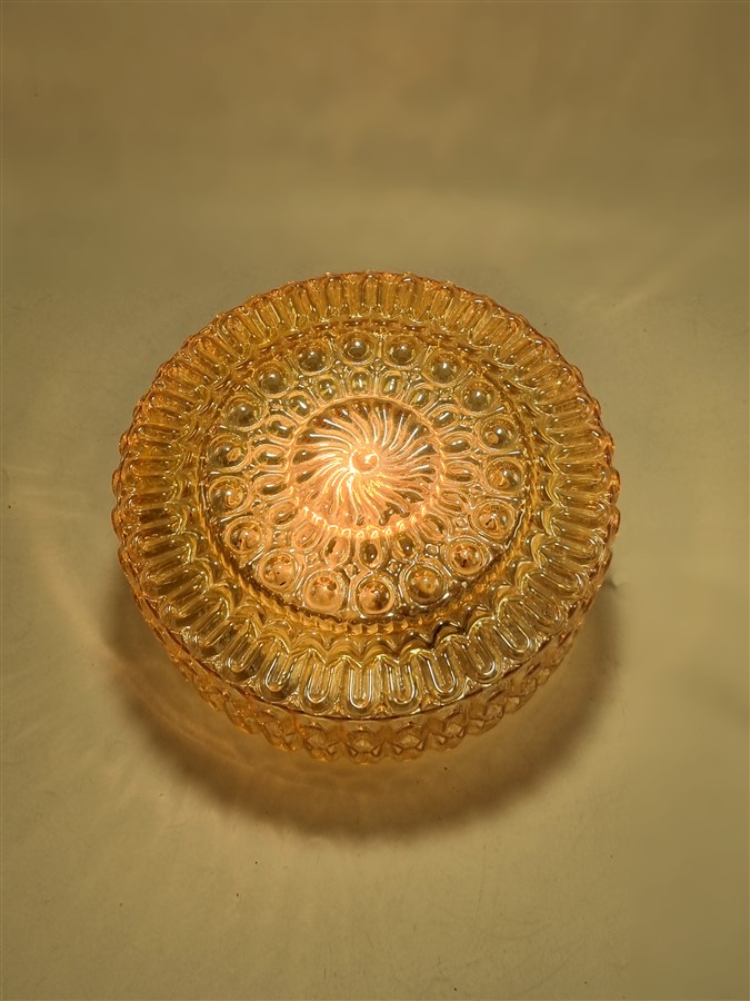 plafonnier vintage en verre irise