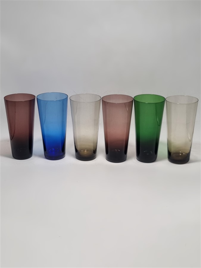 Suite de 6 verres à eau vintage