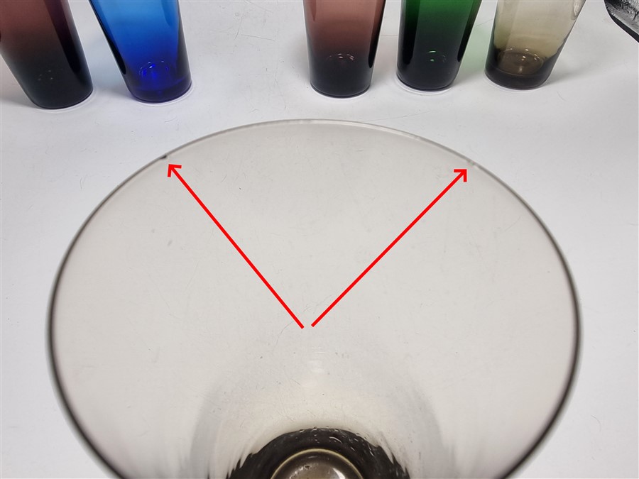 Suite de 6 verres à eau vintage