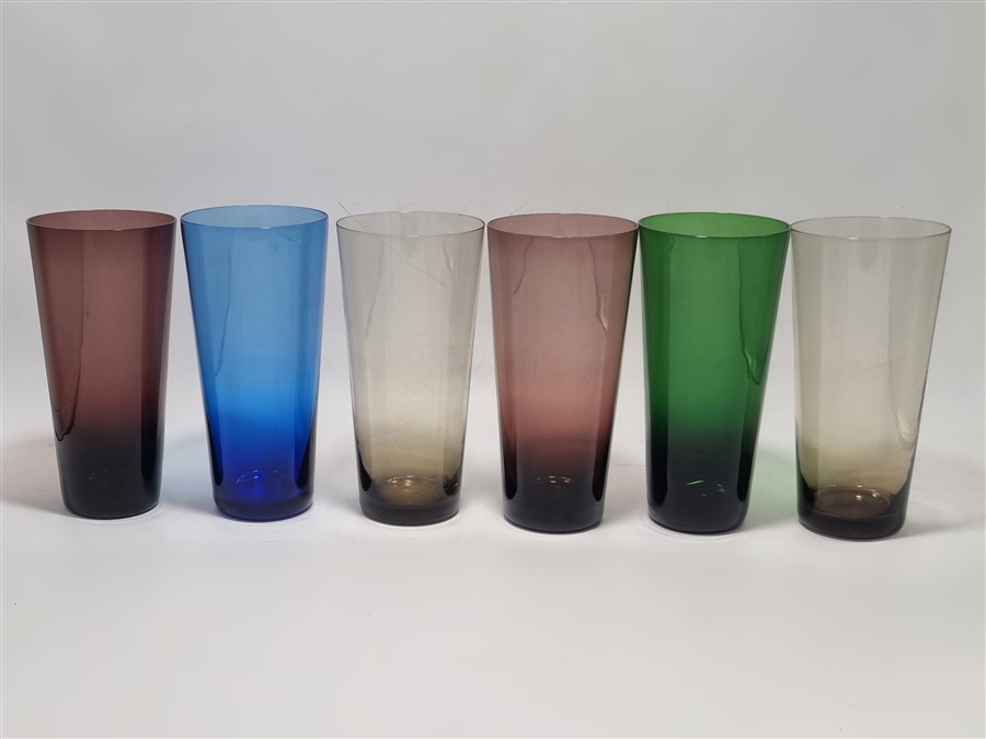 Suite de 6 verres à eau vintage
