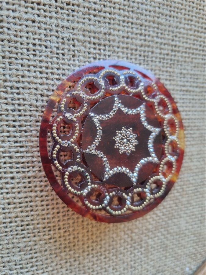 Broche vintage écailles de tortue