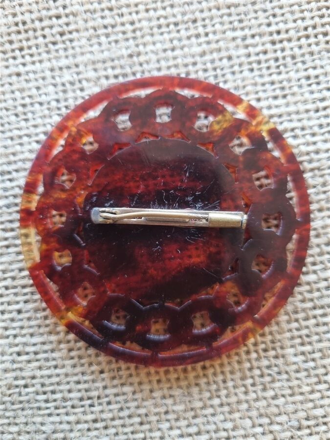 Broche vintage écailles de tortue
