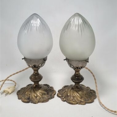 Paire de lampes style art déco / rocaille