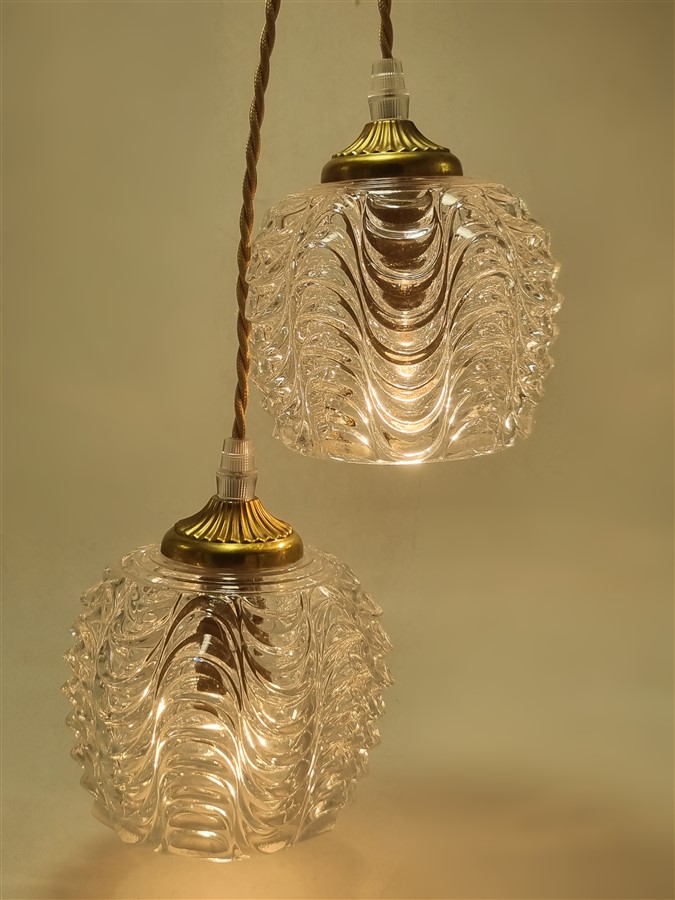 Paire de suspensions art déco