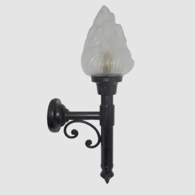 applique torche globe flamme