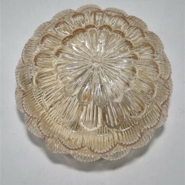 plafonnier vintage en verre ambre
