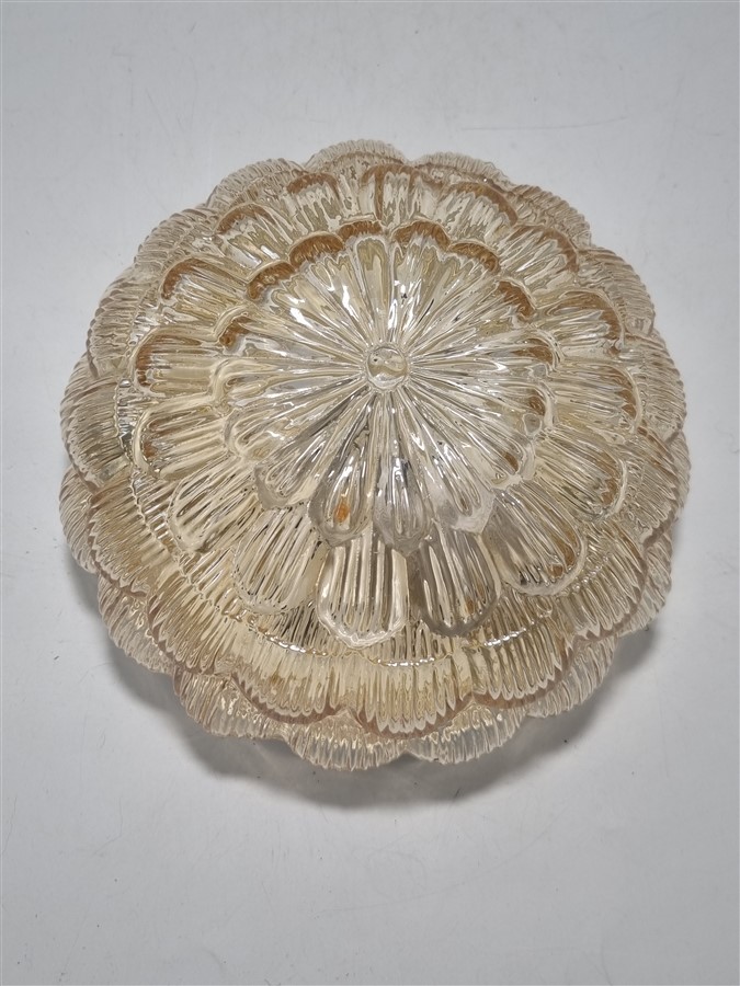plafonnier vintage en verre ambre