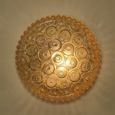 plafonnier vintage en verre irise