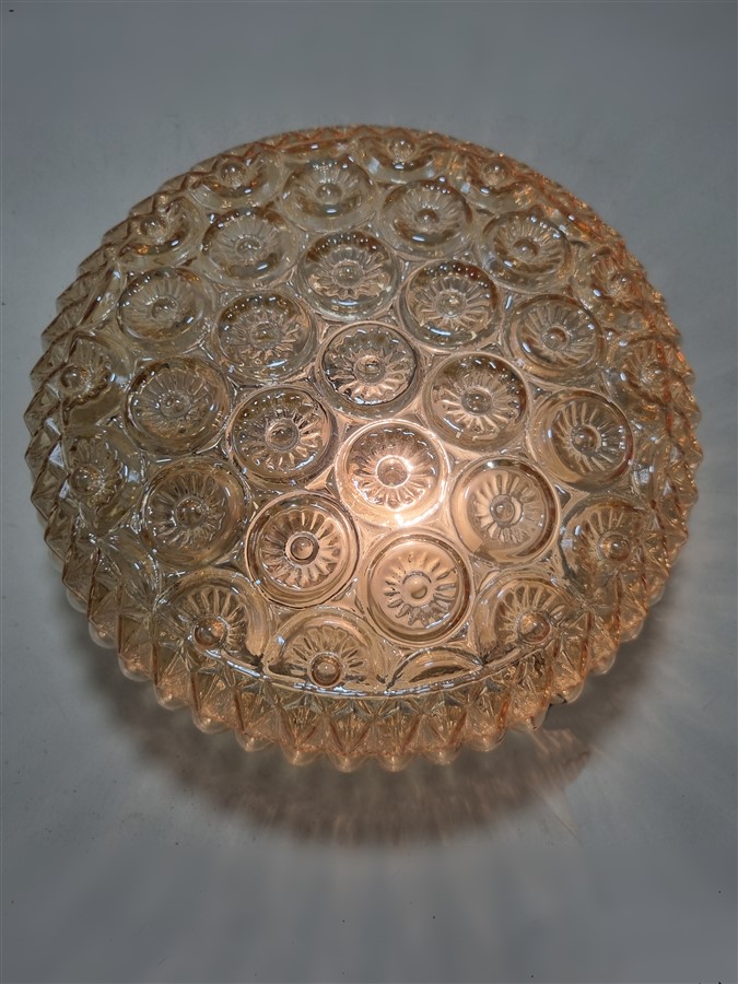 plafonnier vintage en verre irise