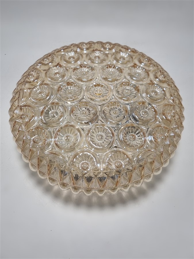 plafonnier vintage en verre irise