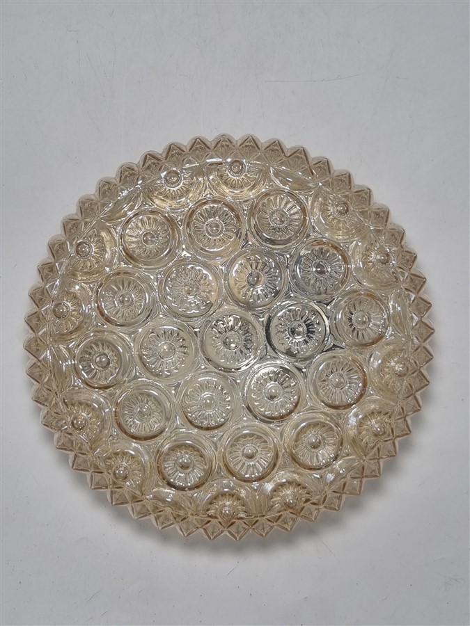 plafonnier vintage en verre irise