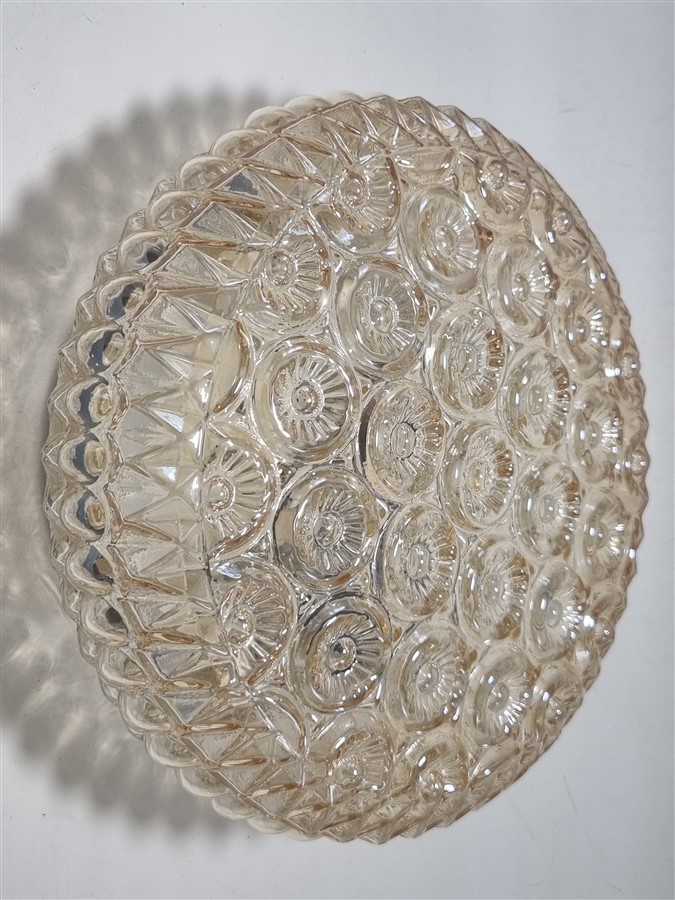 plafonnier vintage en verre irise