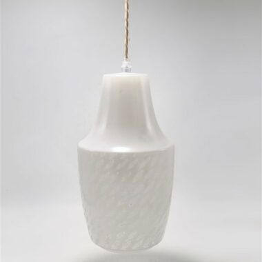 suspension blanche en verre