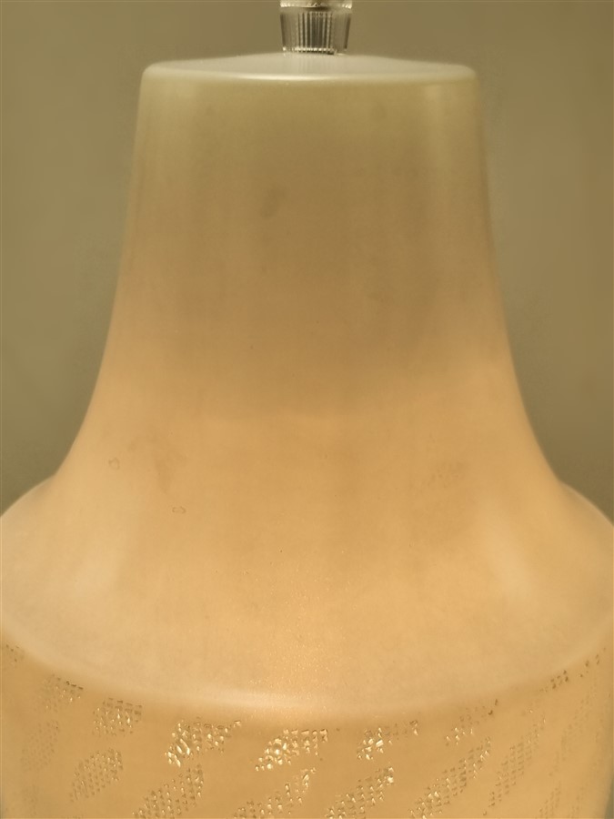 suspension blanche en verre