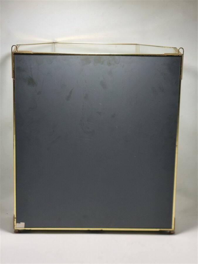 Vitrine vintage en laiton et verre
